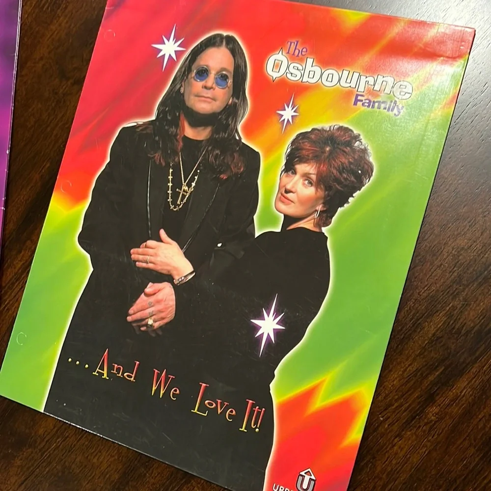 2 Ozbourne Family They Are All Crazy Vintage 2002 Notebook Binder Trapper Keeper